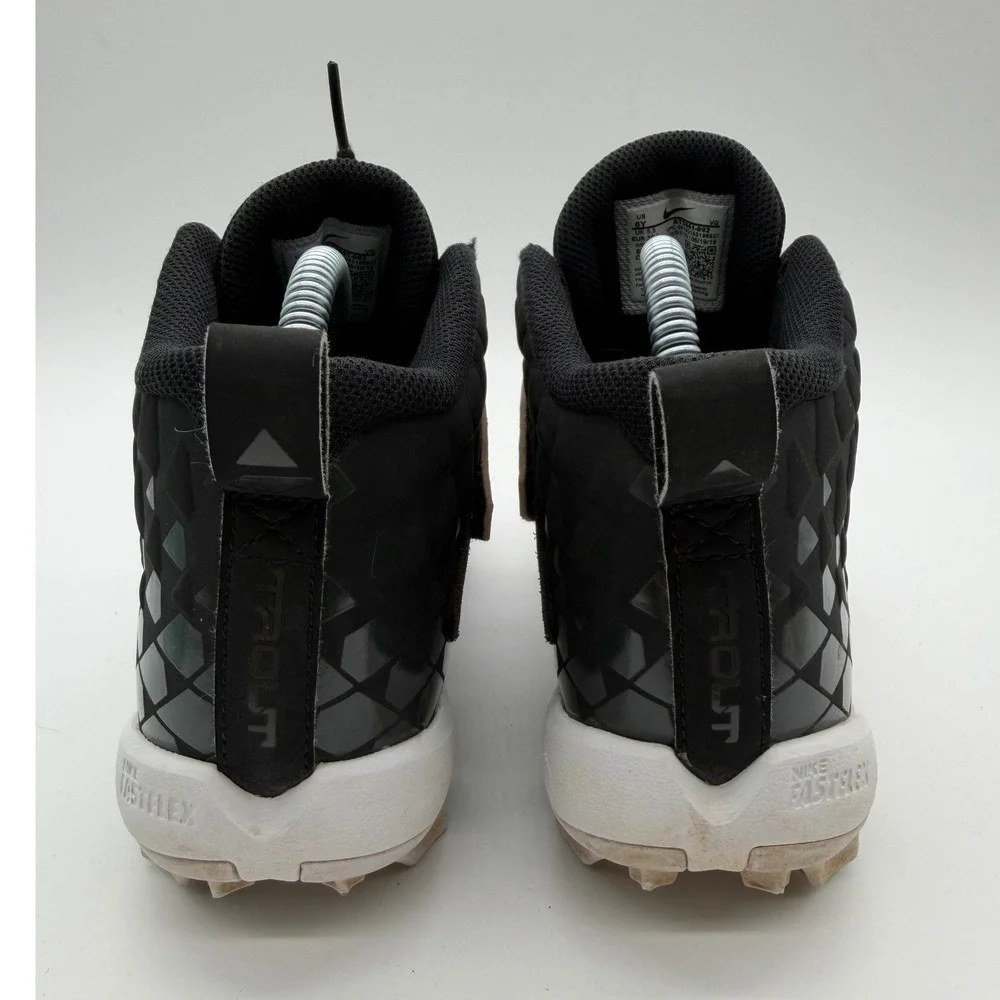 Nike Force Zoom Trout 6 Keystone Kids Baseball Cleats Black White AT3441-002 6Y